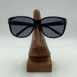 Vintage Jimmy Crystal GL1285 Black Oval Sunglasses